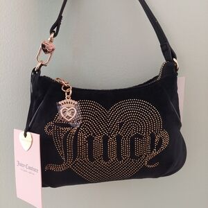 Juicy Couture Black Small Bag with Gold Stud Logo
